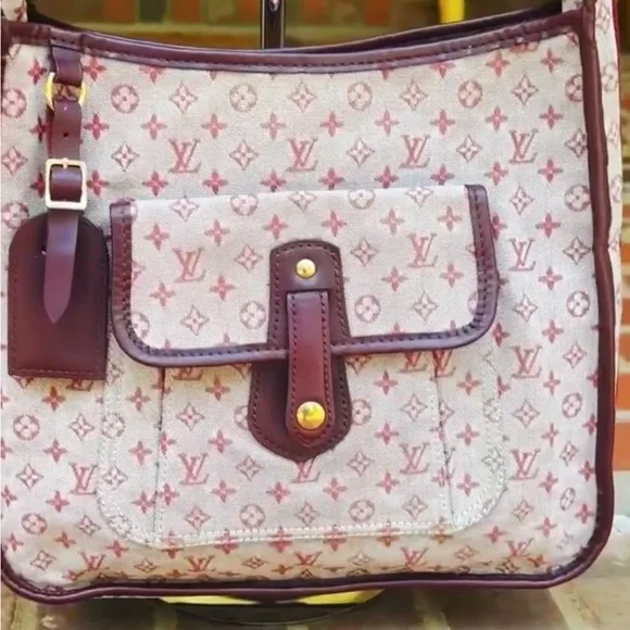 LOUIS VUITTON Monogram Mini Besace Mary Kate Bag Red M92321 LV